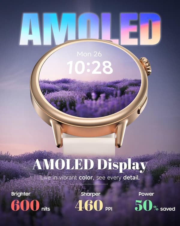 Smartwatch beige | 37mm AMOLED | fitnesstracker | kvinder