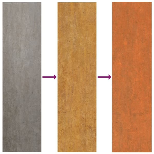 Havebed stor 320x40x45 cm | rustfarvet | cortenstål