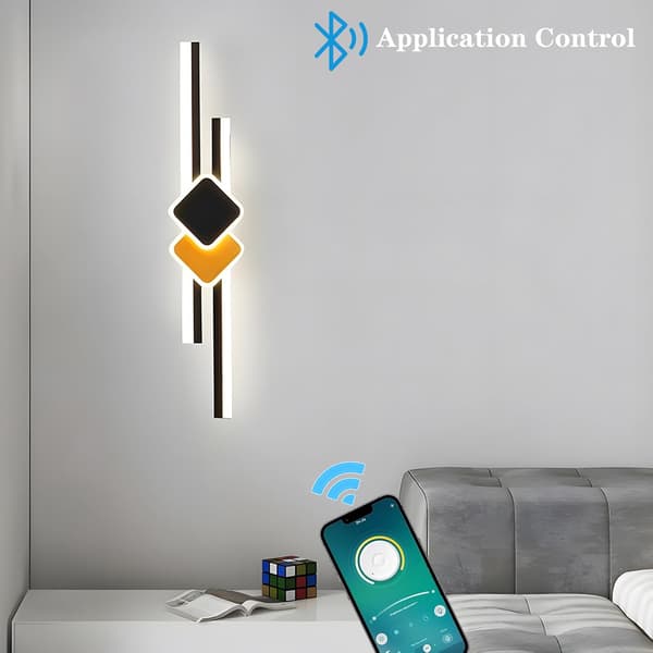 LED-belysning sort 65cm | 17W | dæmpbar | fjernstyret