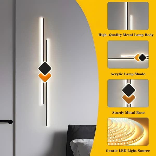 LED-belysning sort 65cm | 17W | dæmpbar | fjernstyret