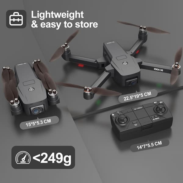 Luftfotodrone 4K-kamera | GPS-navigation | letvægtsmodel