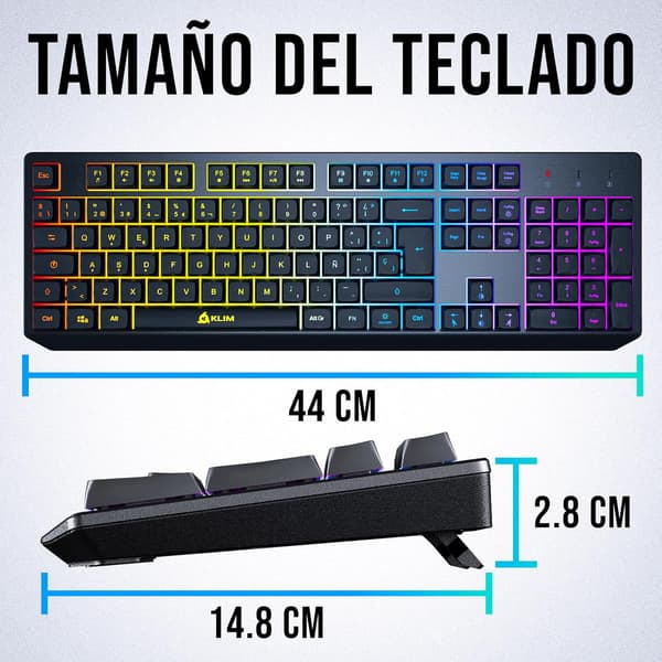 Computertastatur trådløst | Sort | RGB-belysning