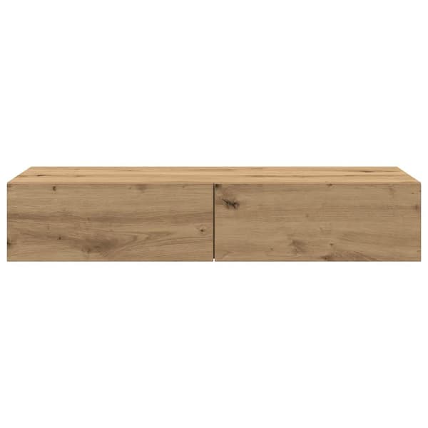 Väggförvaring för sovrum | 100x36x19 cm | Rustik ek | Konstruerat trä