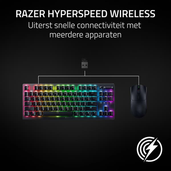 Esportmus trådløs | Focus Pro 30K sensor | 280t batteritid | Sort