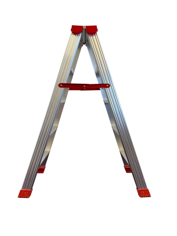 Trappstege aluminium | 2x5 steg | dubbelsidig | 3,03 m räckvidd