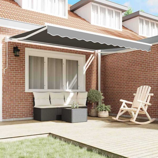 Markise Hvid 4 x 3 m Metal