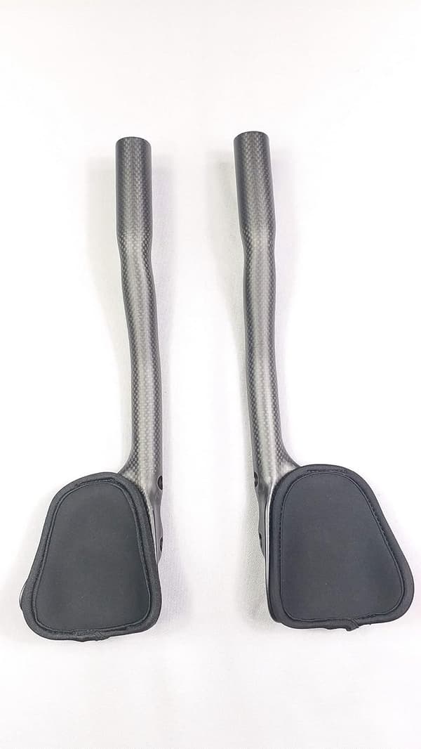 Cykelstyr armstøtte | Sort | 3K mat kulfiber | 340mm