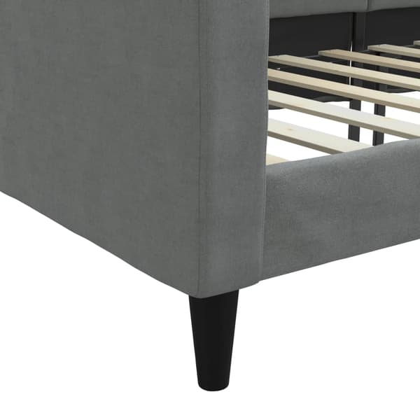 vidaXL Bäddsoffa 100x200 cm Mörkgrå Tyg