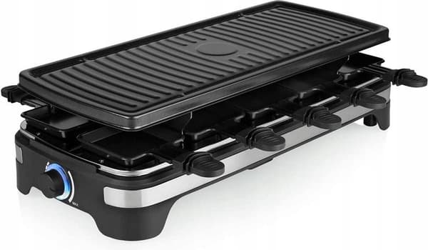 Middagsudstyr til 10 | raclette | 1500W | sort | 49x21 cm