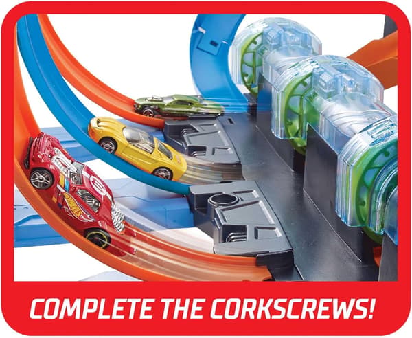 Bilbane Corkscrew Racers | motoriserede affyringsramper | 3 loop | 1 bil
