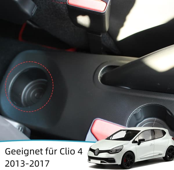 Armlæn Clio 4 | kunstlæder | hvide syninger | bilinteriør | 2013-2017