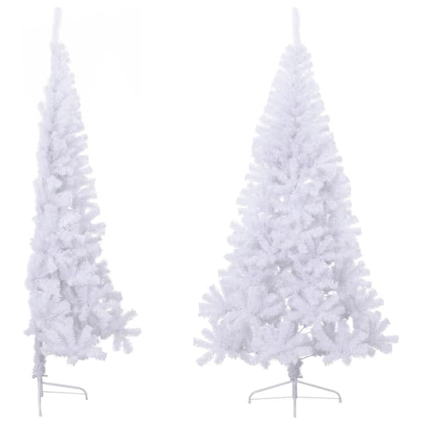 Vägggran vit 240 cm | halv form | PVC-material