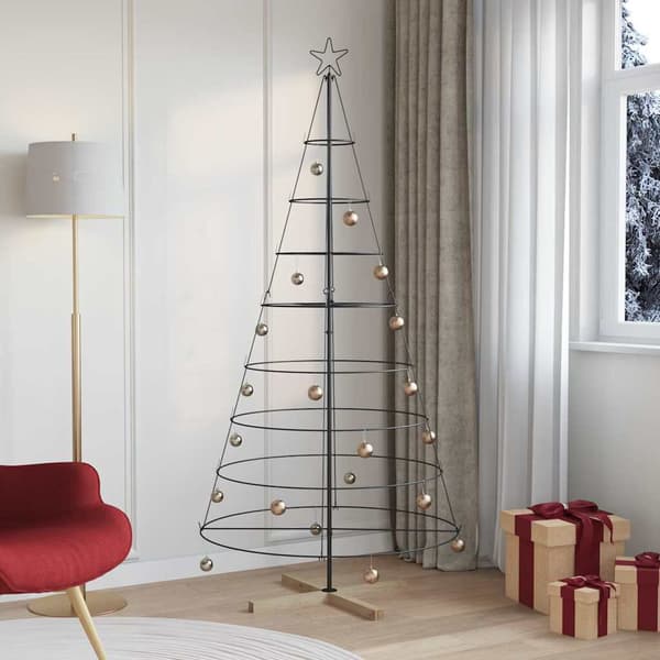 Vardagsrumsdekoration konformad gran | 210 cm | svart | stål