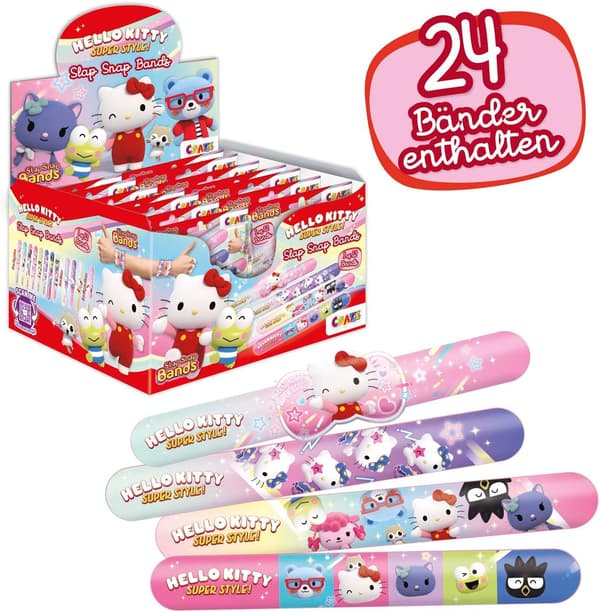 Børnearmbånd 24-pak | Hello Kitty-design | 16 cm | leg og samling