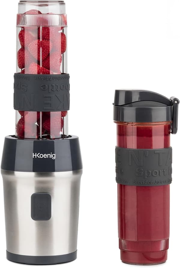 Minimixer rostfritt stål | 570ml | 300W | 2 flaskor
