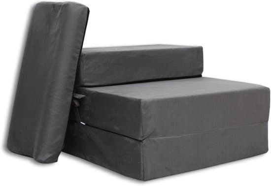 Foldemadras 70x200x15 cm | grå | sammenfoldelig gæsteseng