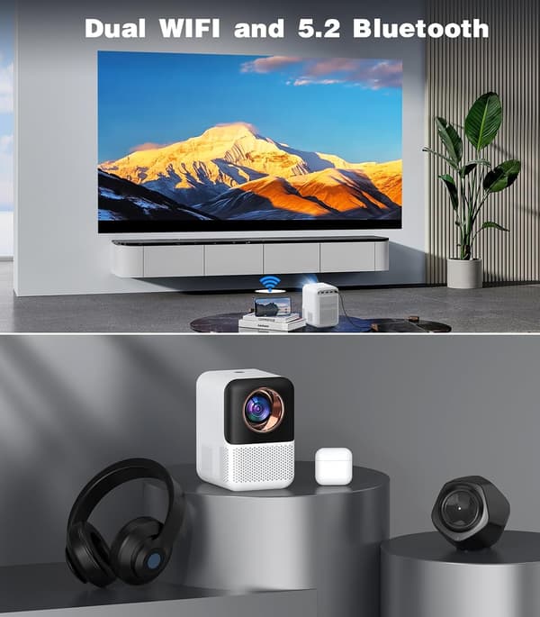 Streaming projektor Android | 1080p | svart | WiFi | Netflix | Bluetooth