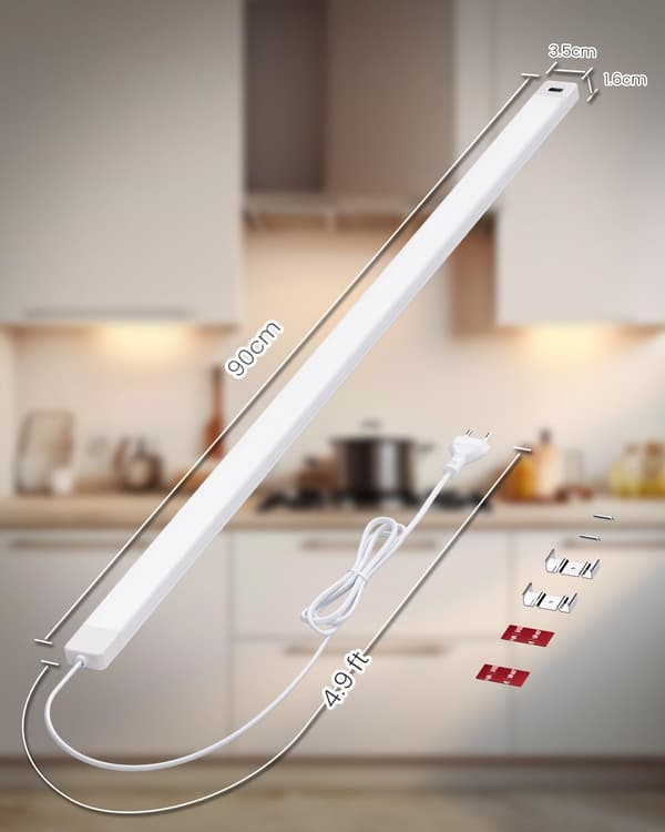 Underskåpsbelysning 90cm | LED | dimbar | sensorstyrd | neutralvit 4000K