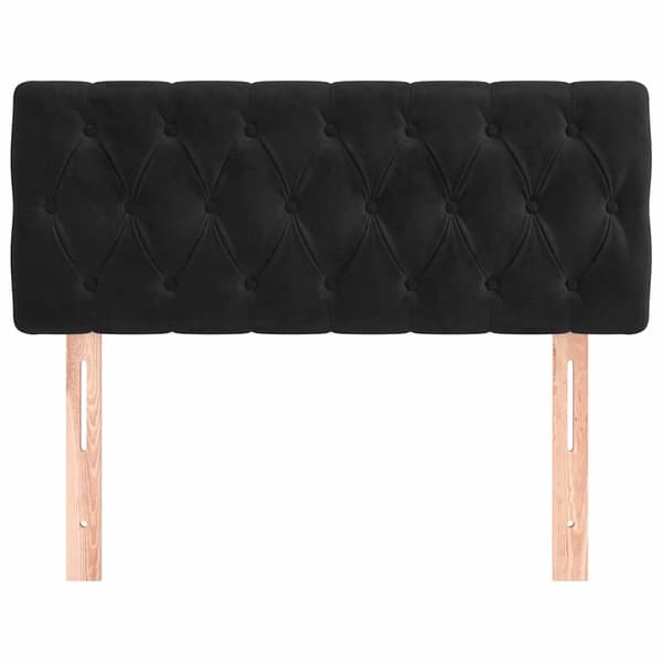 Fløjlsgavl 90x7x78/88 cm | sort | soveværelsesmøbel