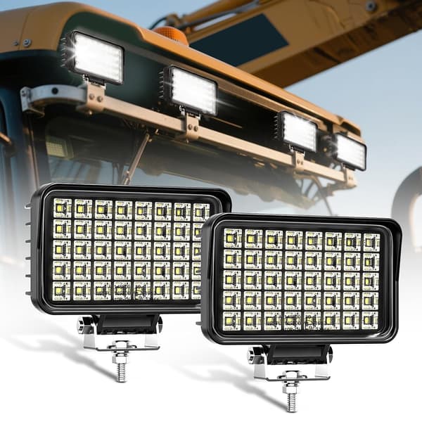 Arbejdslys LED 6 tommer | rektangulær | 70W | 10000LM | bred lysstråle