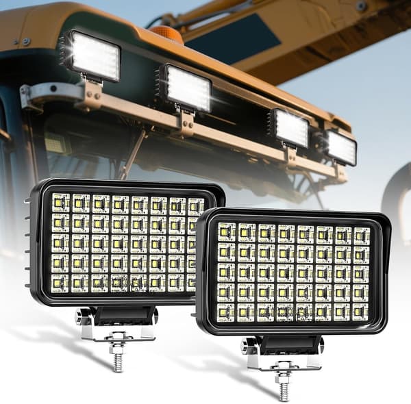 Arbetsbelysning LED 6 tum | rektangulär | 70W | 10000LM | bred ljusbild
