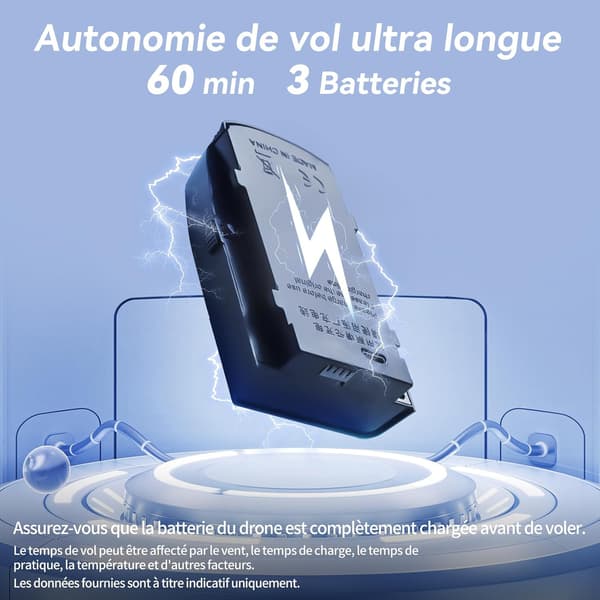Kameradrone 4K | GPS | Wi-Fi-forbindelse | Lithium-ion batteri