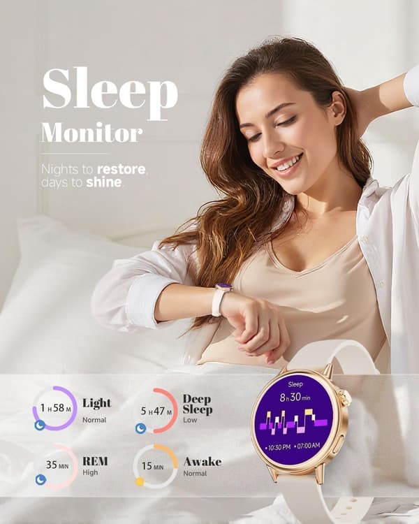 Smartwatch beige | 37mm AMOLED | fitnesstracker | kvinder