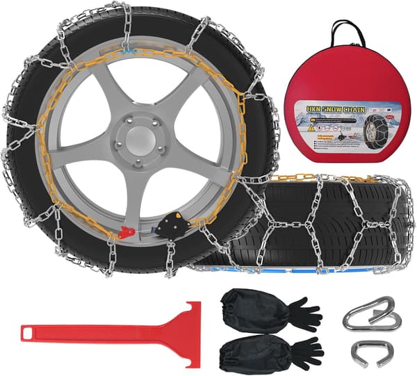 Snökedjor 2-pack | kolstål | snabbmontering för bil SUV och pickup