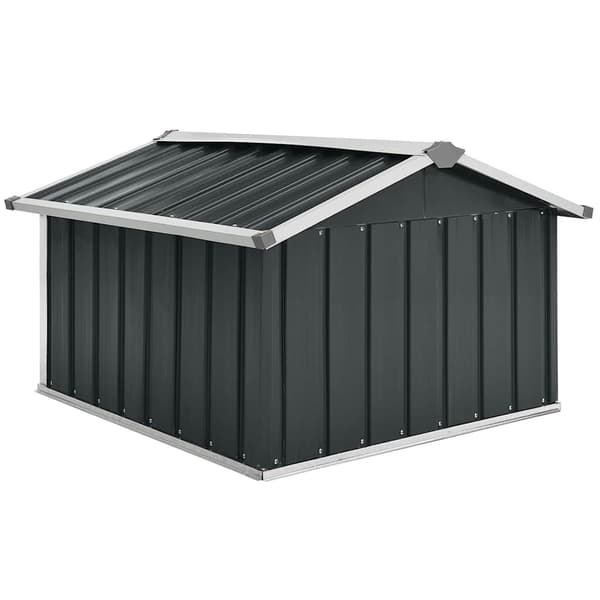 Gräsklipparhus antracit | 92x97x63 cm | stål | robotgräsklippare