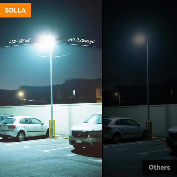 LED-projektør 600W | 60000LM | 6000K | IP66 | Sort