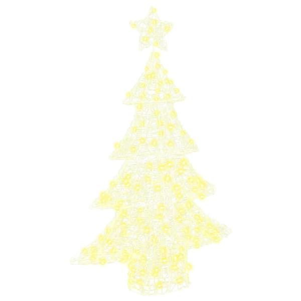 Vinterbelysning akryltræ 120 cm | 100 varmhvide LED-lys | julepynt