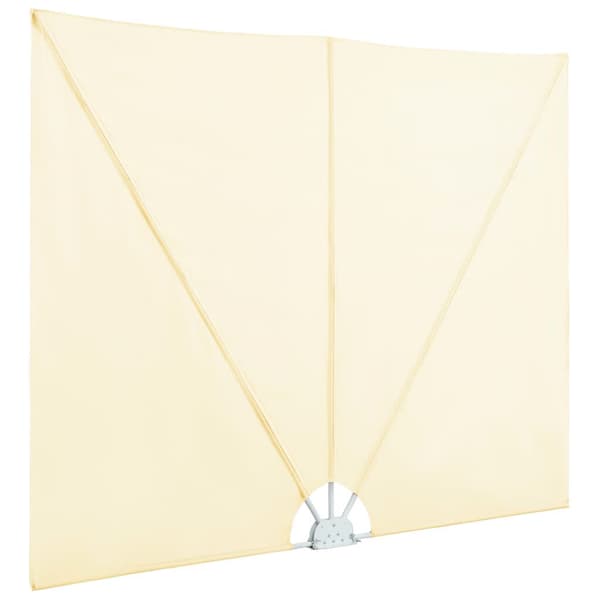 Terrasseskærm foldbar 400x200 cm | Creme | Polyester | Stål