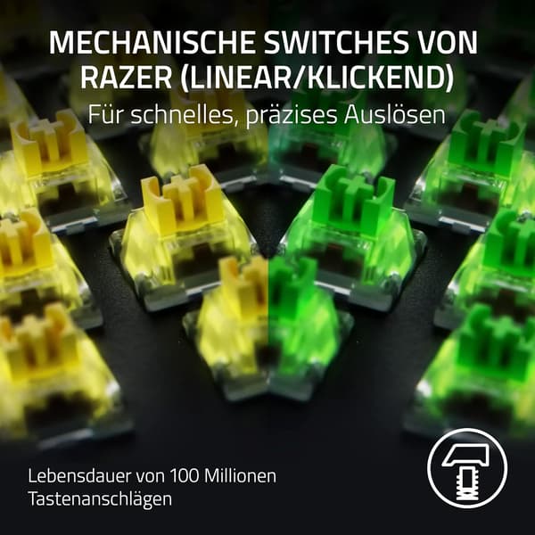 Mekanisk tastatur | Green switch | QWERTY DE-layout | kablet