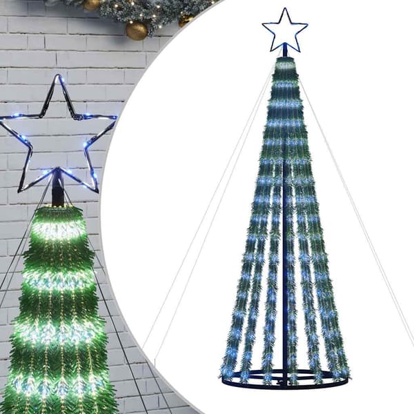 Ljusgran blå 180 cm | 275 LED | USB-driven | 8 effekter