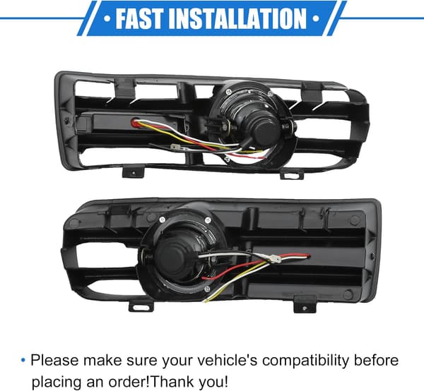 Frontgrill svart | LED-belysning | VW Golf 1997-2004 | plast