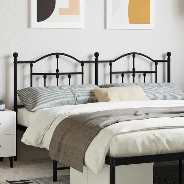 Metalgavl 160 cm | sort | sengegavl