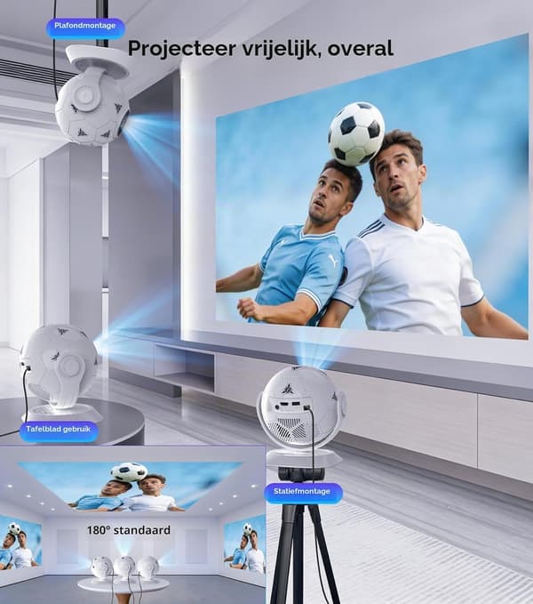 HY300F projektor | 4K-stöd | Android 14 | WiFi 6 | Bluetooth 5.4