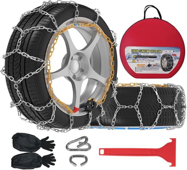 Snökedjor 2-pack | kolstål | snabbmontering för bil SUV och pickup
