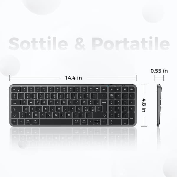 Computer-tastatur kompakt | trådløs forbindelse | flere enheder | USB-C