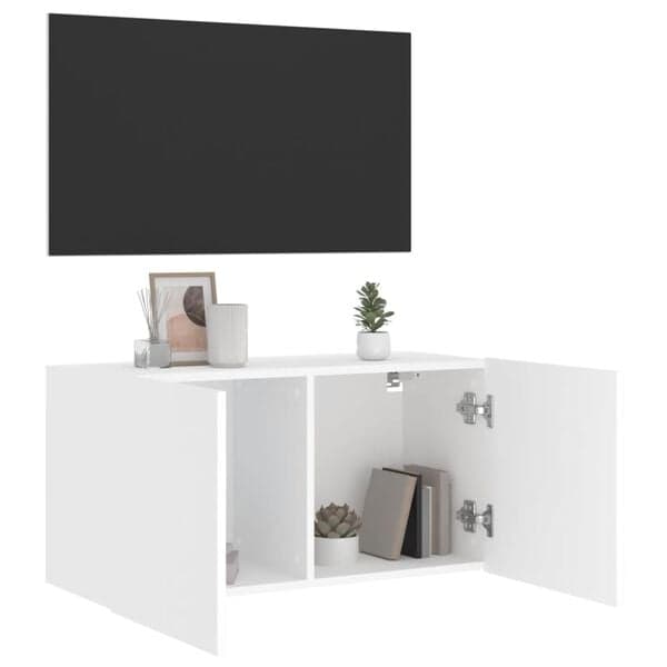 Vardagsrumsskåp vit 80x30x41 cm | väggmonterad modell