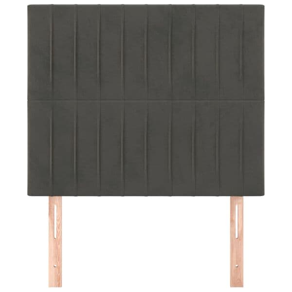 Sammetssänggavel 2-pack 90 cm | mörkgrå | 5 cm tjock