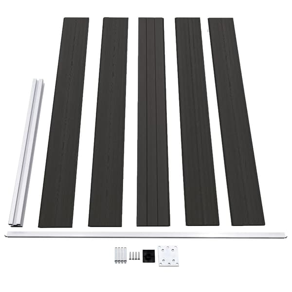 Hegnspanel 175x105 cm | HKC | Sort | Trækomposit