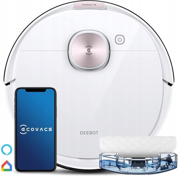 Robotstøvsuger hvid | dToF-navigation | moppefunktion | 5200 mAh batteri