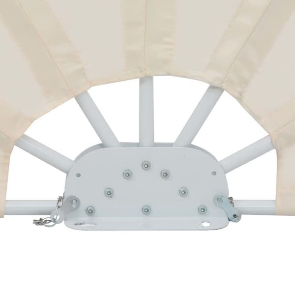 vidaXL Vikbar Terrasskärm 160 cm Kräm