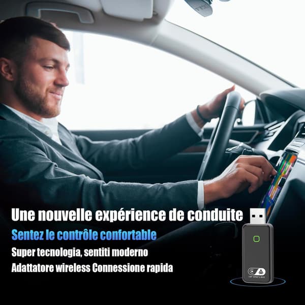 Bilopgradering trådløs CarPlay-adapter | multimediekobling | USB-forbindelse