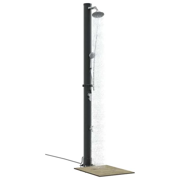 Udendørs solbruser 20 L | PVC og aluminium | Sort