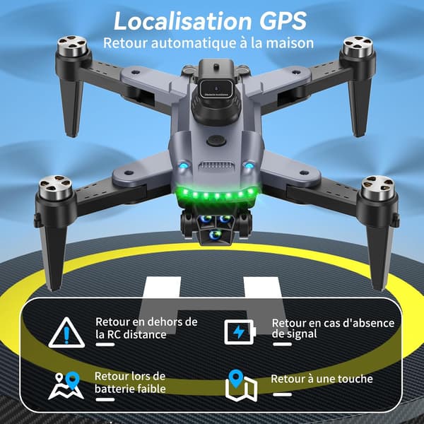 Kameradrone 4K | GPS | Wi-Fi-forbindelse | Lithium-ion batteri