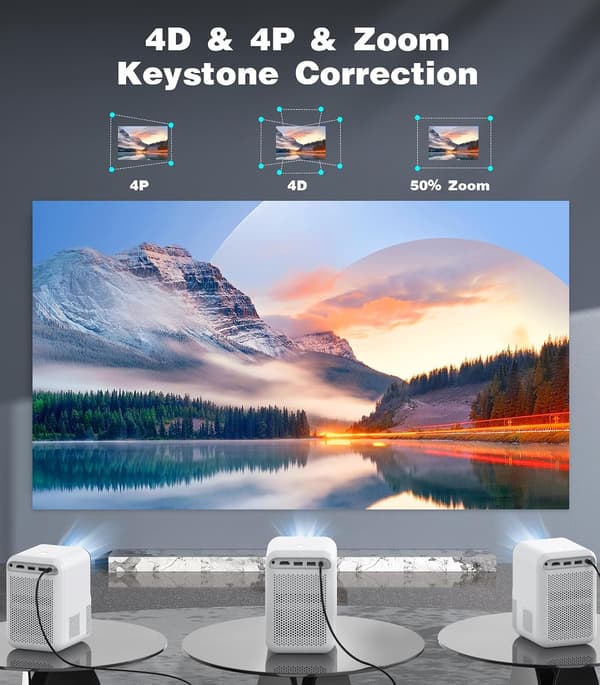Streaming projektor Android | 1080p | svart | WiFi | Netflix | Bluetooth