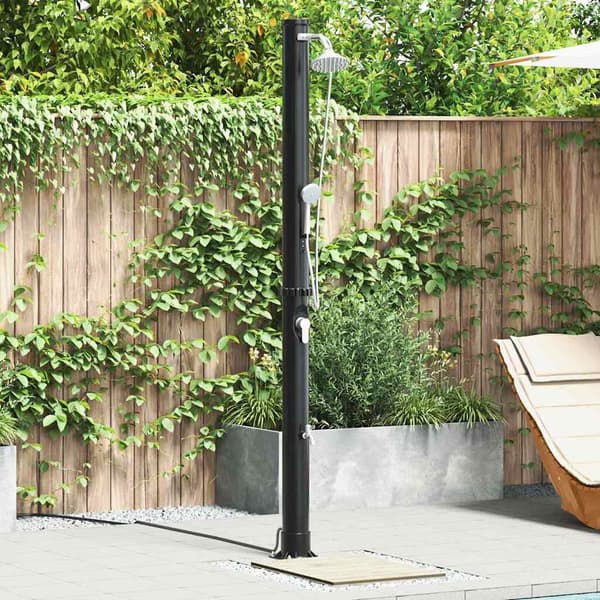 Udendørs solbruser 20 L | PVC og aluminium | Sort