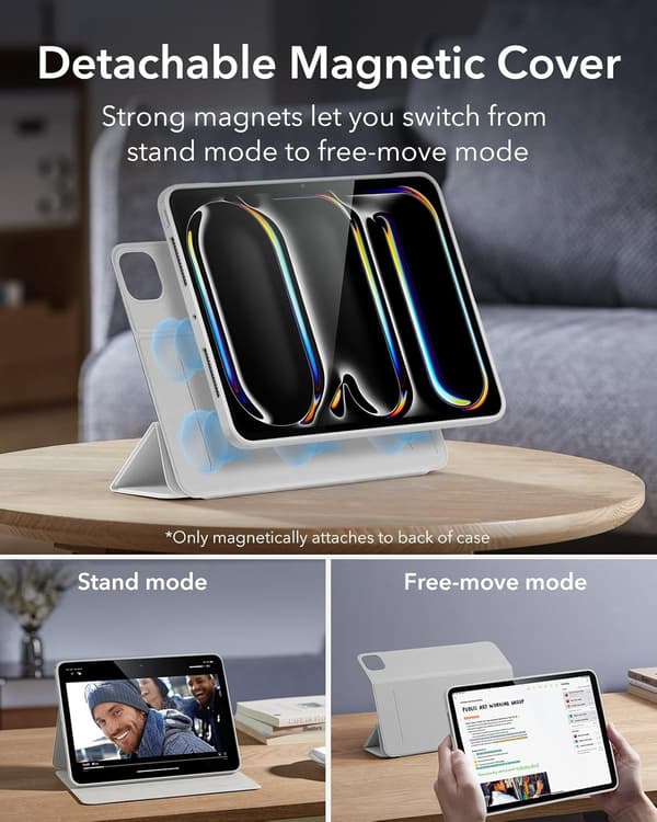 Tablettaske magnetisk | Hvid | iPad Pro 13 (2024) | Tri-Fold